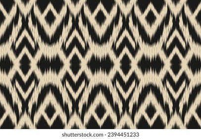 Ethnic abstract ikat art. Aztec ornament print. geometric ethnic pattern seamless  color oriental.  Design for background ,curtain, carpet, wallpaper, clothing, wrapping, Batik, vector illustration.