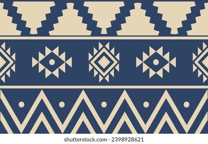 Ethnic abstract ikat art. Aztec ornament print. geometric ethnic pattern seamless  color oriental.  Design for background ,curtain, carpet, wallpaper, clothing, wrapping, Batik, vector illustration.