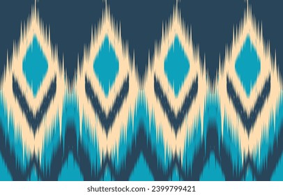 Ethnic abstract ikat art. Aztec ornament print. geometric ethnic pattern seamless  color oriental.  Design for background ,curtain, carpet, wallpaper, clothing, wrapping, Batik, vector illustration.