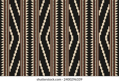 Ethnic abstract ikat art. Aztec ornament print. geometric ethnic pattern seamless  color oriental.  Design for background ,curtain, carpet, wallpaper, clothing, wrapping, Batik, vector illustration.