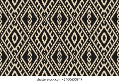 Ethnic abstract ikat art. Aztec ornament print. geometric ethnic pattern seamless  color oriental.  Design for background ,curtain, carpet, wallpaper, clothing, wrapping, Batik, vector illustration.