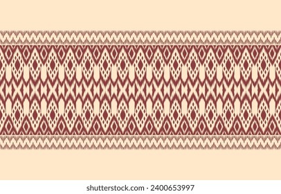 Ethnic abstract ikat art. Aztec ornament print. geometric ethnic pattern seamless  color oriental.  Design for background ,curtain, carpet, wallpaper, clothing, wrapping, Batik, vector illustration.