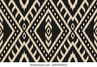 Ethnic abstract ikat art. Aztec ornament print. geometric ethnic pattern seamless  color oriental.  Design for background ,curtain, carpet, wallpaper, clothing, wrapping, Batik, vector illustration.