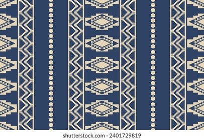 Ethnic abstract ikat art. Aztec ornament print. geometric ethnic pattern seamless  color oriental.  Design for background ,curtain, carpet, wallpaper, clothing, wrapping, Batik, vector illustration.