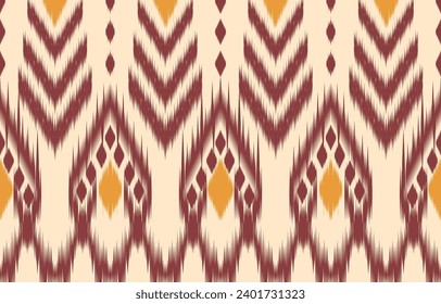 Ethnic abstract ikat art. Aztec ornament print. geometric ethnic pattern seamless  color oriental.  Design for background ,curtain, carpet, wallpaper, clothing, wrapping, Batik, vector illustration.