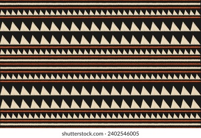 Ethnic abstract ikat art. Aztec ornament print. geometric ethnic pattern seamless  color oriental.  Design for background ,curtain, carpet, wallpaper, clothing, wrapping, Batik, vector illustration.