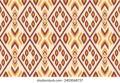 Ethnic abstract ikat art. Aztec ornament print. geometric ethnic pattern seamless  color oriental.  Design for background ,curtain, carpet, wallpaper, clothing, wrapping, Batik, vector illustration.