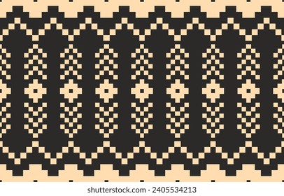 Ethnic abstract ikat art. Aztec ornament print. geometric ethnic pattern seamless  color oriental.  Design for background ,curtain, carpet, wallpaper, clothing, wrapping, Batik, vector illustration.
