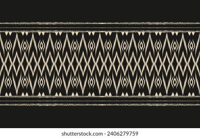 Ethnic abstract ikat art. Aztec ornament print. geometric ethnic pattern seamless  color oriental.  Design for background ,curtain, carpet, wallpaper, clothing, wrapping, Batik, vector illustration.