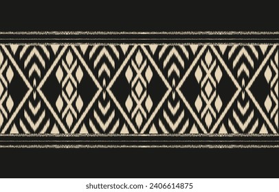 Ethnic abstract ikat art. Aztec ornament print. geometric ethnic pattern seamless  color oriental.  Design for background ,curtain, carpet, wallpaper, clothing, wrapping, Batik, vector illustration.