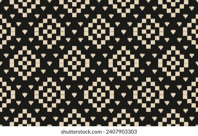 Ethnic abstract ikat art. Aztec ornament print. geometric ethnic pattern seamless  color oriental.  Design for background ,curtain, carpet, wallpaper, clothing, wrapping, Batik, vector illustration.