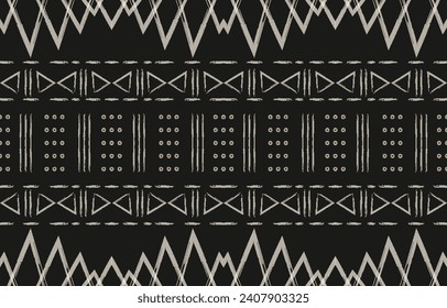 Ethnic abstract ikat art. Aztec ornament print. geometric ethnic pattern seamless  color oriental.  Design for background ,curtain, carpet, wallpaper, clothing, wrapping, Batik, vector illustration.