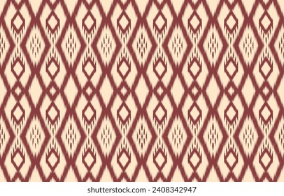 Ethnic abstract ikat art. Aztec ornament print. geometric ethnic pattern seamless  color oriental.  Design for background ,curtain, carpet, wallpaper, clothing, wrapping, Batik, vector illustration.