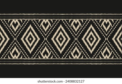 Ethnic abstract ikat art. Aztec ornament print. geometric ethnic pattern seamless  color oriental.  Design for background ,curtain, carpet, wallpaper, clothing, wrapping, Batik, vector illustration.