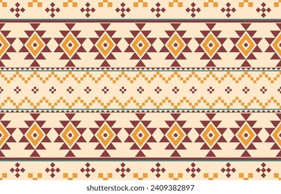 Ethnic abstract ikat art. Aztec ornament print. geometric ethnic pattern seamless  color oriental.  Design for background ,curtain, carpet, wallpaper, clothing, wrapping, Batik, vector illustration.