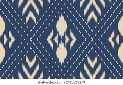 Ethnic abstract ikat art. Aztec ornament print. geometric ethnic pattern seamless  color oriental.  Design for background ,curtain, carpet, wallpaper, clothing, wrapping, Batik, vector illustration.