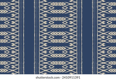 Arte de ikat abstracto étnico. Impresión de ornamento azteca. patrón geométrico étnico de color oriental sin fisuras.  Diseño para fondo, cortina, alfombra, papel pintado, ropa, envoltura, Batik, ilustración vectorial.