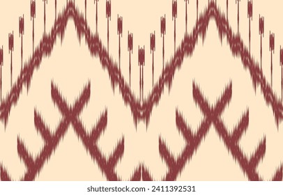 Ethnic abstract ikat art. Aztec ornament print. geometric ethnic pattern seamless  color oriental.  Design for background ,curtain, carpet, wallpaper, clothing, wrapping, Batik, vector illustration.