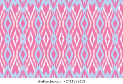 Ethnic abstract ikat art. Aztec ornament print. geometric ethnic pattern seamless  color oriental.  Design for background ,curtain, carpet, wallpaper, clothing, wrapping, Batik, vector illustration.