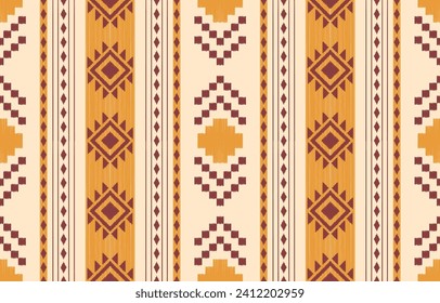 Ethnic abstract ikat art. Aztec ornament print. geometric ethnic pattern seamless  color oriental.  Design for background ,curtain, carpet, wallpaper, clothing, wrapping, Batik, vector illustration.