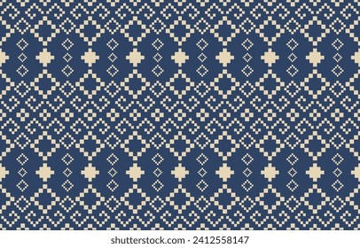 Ethnic abstract ikat art. Aztec ornament print. geometric ethnic pattern seamless  color oriental.  Design for background ,curtain, carpet, wallpaper, clothing, wrapping, Batik, vector illustration.