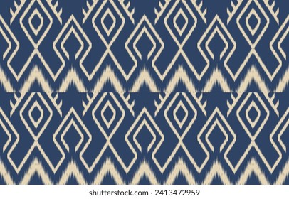 Ethnic abstract ikat art. Aztec ornament print. geometric ethnic pattern seamless  color oriental.  Design for background ,curtain, carpet, wallpaper, clothing, wrapping, Batik, vector illustration.