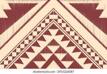 Ethnic abstract ikat art. Aztec ornament print. geometric ethnic pattern seamless  color oriental.  Design for background ,curtain, carpet, wallpaper, clothing, wrapping, Batik, vector illustration.