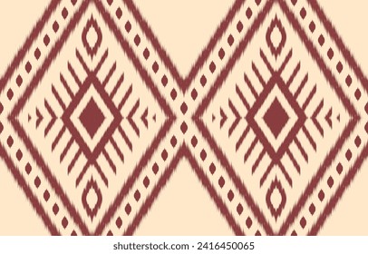 Ethnic abstract ikat art. Aztec ornament print. geometric ethnic pattern seamless  color oriental.  Design for background ,curtain, carpet, wallpaper, clothing, wrapping, Batik, vector illustration.