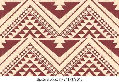 Ethnic abstract ikat art. Aztec ornament print. geometric ethnic pattern seamless  color oriental.  Design for background ,curtain, carpet, wallpaper, clothing, wrapping, Batik, vector illustration.