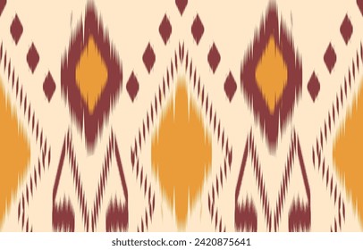 Ethnic abstract ikat art. Aztec ornament print. geometric ethnic pattern seamless  color oriental.  Design for background ,curtain, carpet, wallpaper, clothing, wrapping, Batik, vector illustration.