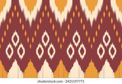 Ethnic abstract ikat art. Aztec ornament print. geometric ethnic pattern seamless  color oriental.  Design for background ,curtain, carpet, wallpaper, clothing, wrapping, Batik, vector illustration.