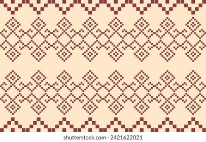 Ethnic abstract ikat art. Aztec ornament print. geometric ethnic pattern seamless  color oriental.  Design for background ,curtain, carpet, wallpaper, clothing, wrapping, Batik, vector illustration.