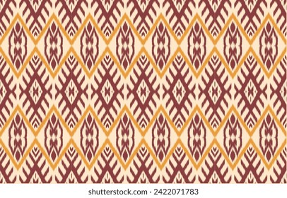 Ethnic abstract ikat art. Aztec ornament print. geometric ethnic pattern seamless  color oriental.  Design for background ,curtain, carpet, wallpaper, clothing, wrapping, Batik, vector illustration.