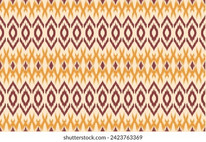 Ethnic abstract ikat art. Aztec ornament print. geometric ethnic pattern seamless  color oriental.  Design for background ,curtain, carpet, wallpaper, clothing, wrapping, Batik, vector illustration.