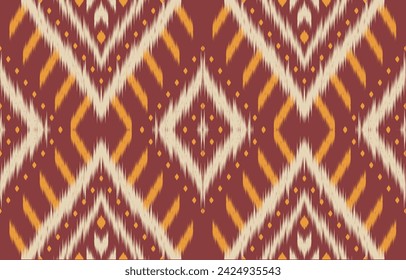 Ethnic abstract ikat art. Aztec ornament print. geometric ethnic pattern seamless  color oriental.  Design for background ,curtain, carpet, wallpaper, clothing, wrapping, Batik, vector illustration.