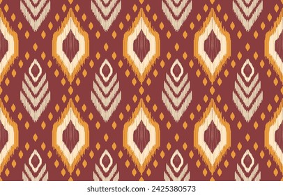 Ethnic abstract ikat art. Aztec ornament print. geometric ethnic pattern seamless  color oriental.  Design for background ,curtain, carpet, wallpaper, clothing, wrapping, Batik, vector illustration.