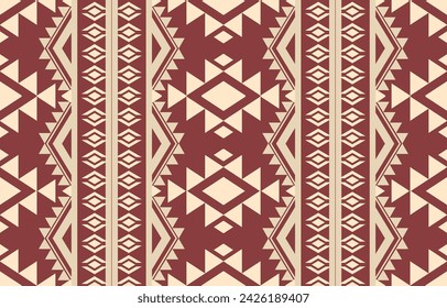 Arte de ikat abstracto étnico. Adorno azteca estampado. patrón étnico geométrico color sin fisuras oriental.  Diseño de fondo, cortina, alfombra, papel pintado, ropa, envoltura, Batik, ilustración vectorial.