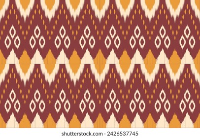 Ethnic abstract ikat art. Aztec ornament print. geometric ethnic pattern seamless  color oriental.  Design for background ,curtain, carpet, wallpaper, clothing, wrapping, Batik, vector illustration.
