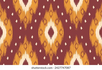 Ethnic abstract ikat art. Aztec ornament print. geometric ethnic pattern seamless  color oriental.  Design for background ,curtain, carpet, wallpaper, clothing, wrapping, Batik, vector illustration.