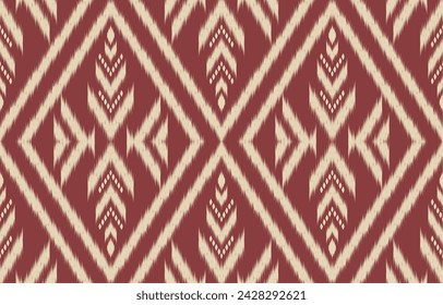 Ethnic abstract ikat art. Aztec ornament print. geometric ethnic pattern seamless  color oriental.  Design for background ,curtain, carpet, wallpaper, clothing, wrapping, Batik, vector illustration.
