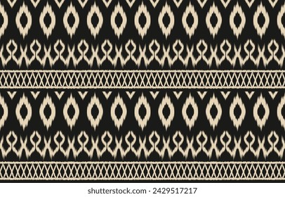 Ethnic abstract ikat art. Aztec ornament print. geometric ethnic pattern seamless  color oriental.  Design for background ,curtain, carpet, wallpaper, clothing, wrapping, Batik, vector illustration.