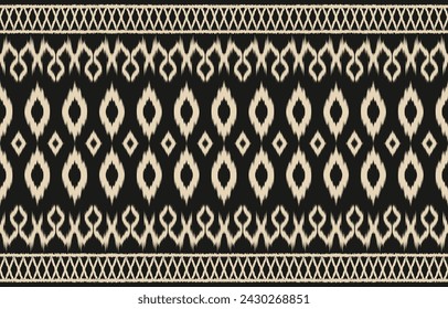 Ethnic abstract ikat art. Aztec ornament print. geometric ethnic pattern seamless  color oriental.  Design for background ,curtain, carpet, wallpaper, clothing, wrapping, Batik, vector illustration.