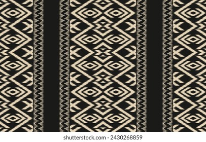 Ethnic abstract ikat art. Aztec ornament print. geometric ethnic pattern seamless  color oriental.  Design for background ,curtain, carpet, wallpaper, clothing, wrapping, Batik, vector illustration.
