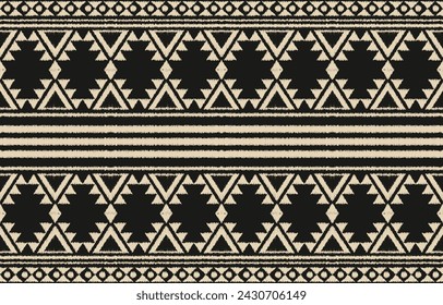 Ethnic abstract ikat art. Aztec ornament print. geometric ethnic pattern seamless  color oriental.  Design for background ,curtain, carpet, wallpaper, clothing, wrapping, Batik, vector illustration.