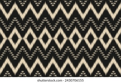 Ethnic abstract ikat art. Aztec ornament print. geometric ethnic pattern seamless  color oriental.  Design for background ,curtain, carpet, wallpaper, clothing, wrapping, Batik, vector illustration.