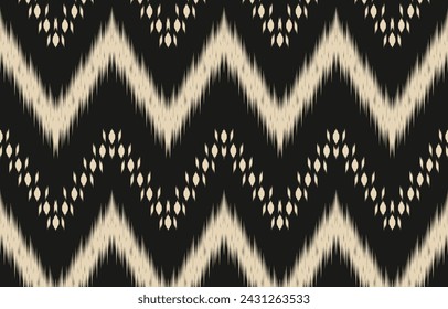 Ethnic abstract ikat art. Aztec ornament print. geometric ethnic pattern seamless  color oriental.  Design for background ,curtain, carpet, wallpaper, clothing, wrapping, Batik, vector illustration.