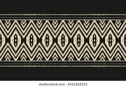 Ethnic abstract ikat art. Aztec ornament print. geometric ethnic pattern seamless  color oriental.  Design for background ,curtain, carpet, wallpaper, clothing, wrapping, Batik, vector illustration.