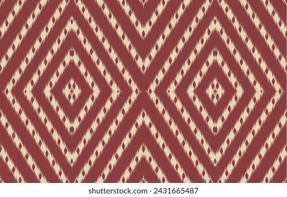 Ethnic abstract ikat art. Aztec ornament print. geometric ethnic pattern seamless  color oriental.  Design for background ,curtain, carpet, wallpaper, clothing, wrapping, Batik, vector illustration.