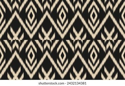 Ethnic abstract ikat art. Aztec ornament print. geometric ethnic pattern seamless  color oriental.  Design for background ,curtain, carpet, wallpaper, clothing, wrapping, Batik, vector illustration.