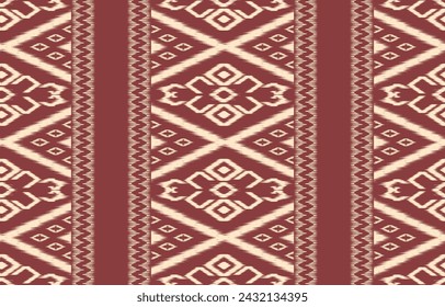 Ethnic abstract ikat art. Aztec ornament print. geometric ethnic pattern seamless  color oriental.  Design for background ,curtain, carpet, wallpaper, clothing, wrapping, Batik, vector illustration.